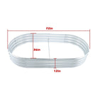 2 Pack 6×3×1 ft Galvanized Raised Garden Beds Outdoor Planter Boxes Metal Oval