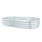 2 Pack 6×3×1 ft Galvanized Raised Garden Beds Outdoor Planter Boxes Metal Oval