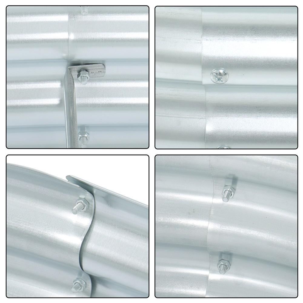 2 Pack 6×3×1 ft Galvanized Raised Garden Beds Outdoor Planter Boxes Metal Oval