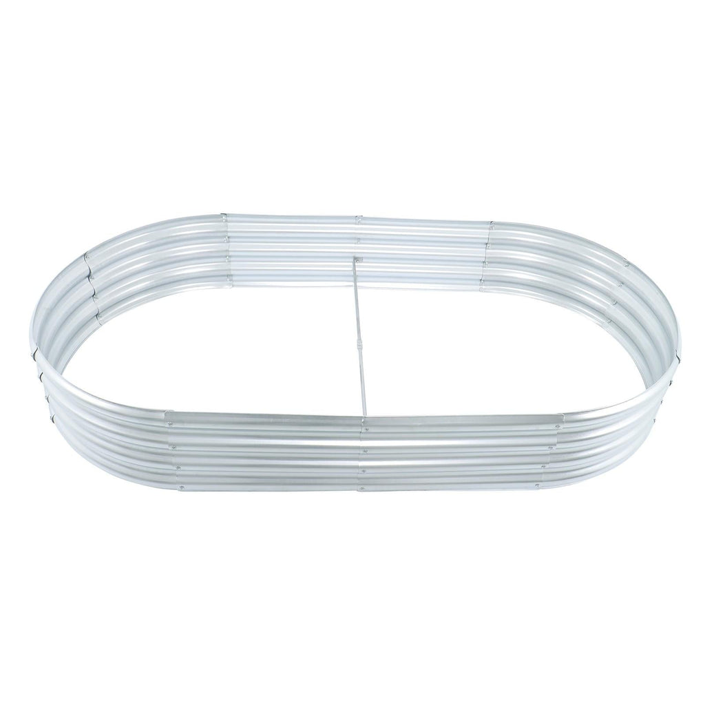 2 Pack 6×3×1 ft Galvanized Raised Garden Beds Outdoor Planter Boxes Metal Oval