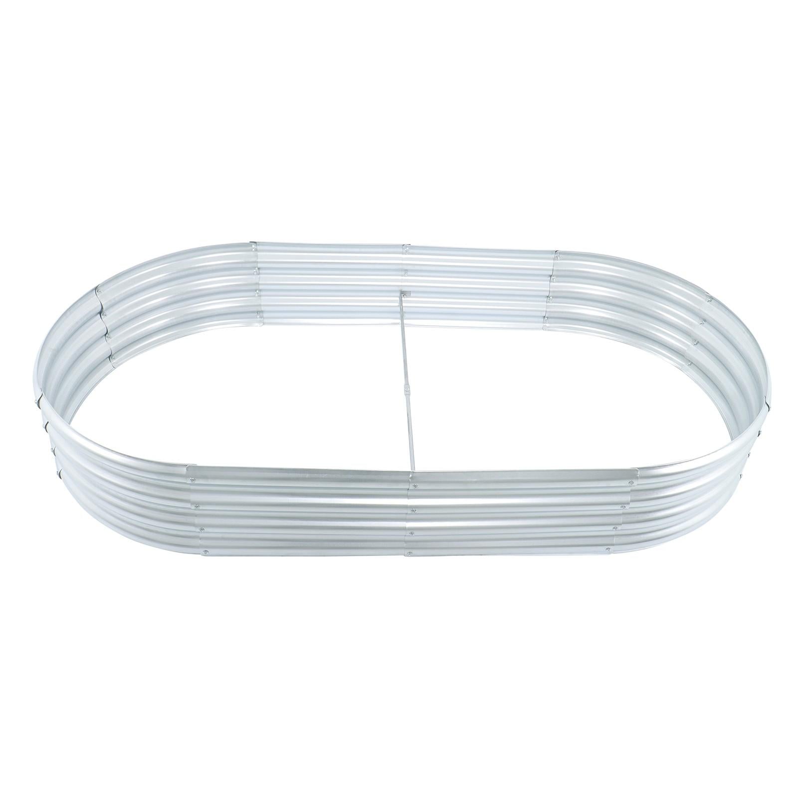 2 Pack 6×3×1 ft Galvanized Raised Garden Beds Outdoor Planter Boxes Metal Oval