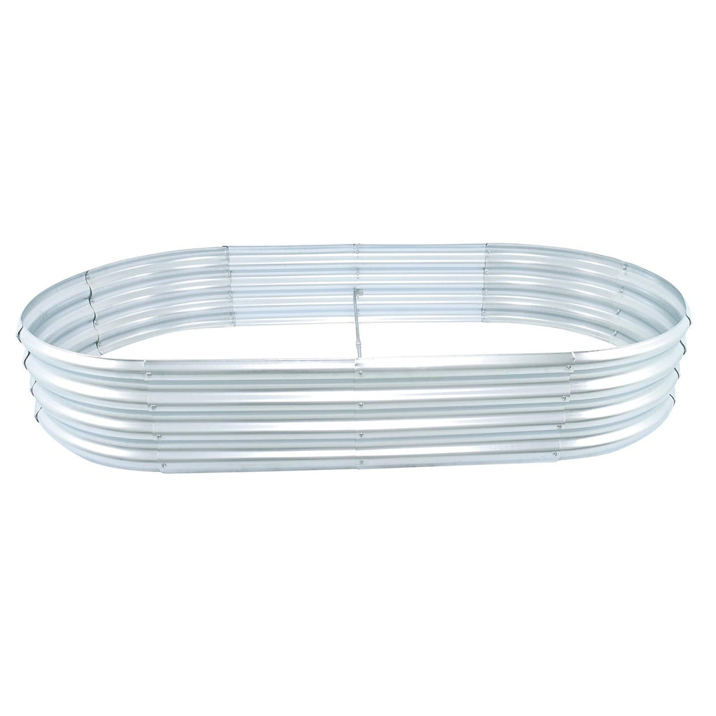 2 Pack 6×3×1 ft Galvanized Raised Garden Beds Outdoor Planter Boxes Metal Oval