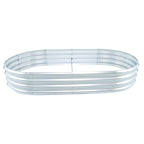 2 Pack 6×3×1 ft Galvanized Raised Garden Beds Outdoor Planter Boxes Metal Oval