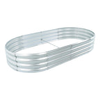 2 Pack 6×3×1 ft Galvanized Raised Garden Beds Outdoor Planter Boxes Metal Oval