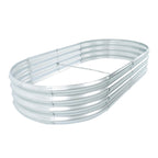 2 Pack 6×3×1 ft Galvanized Raised Garden Beds Outdoor Planter Boxes Metal Oval