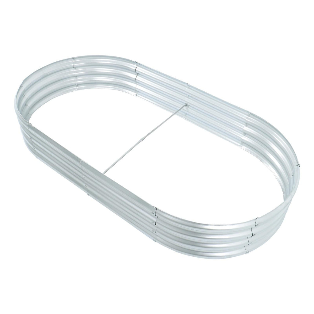 2 Pack 6×3×1 ft Galvanized Raised Garden Beds Outdoor Planter Boxes Metal Oval