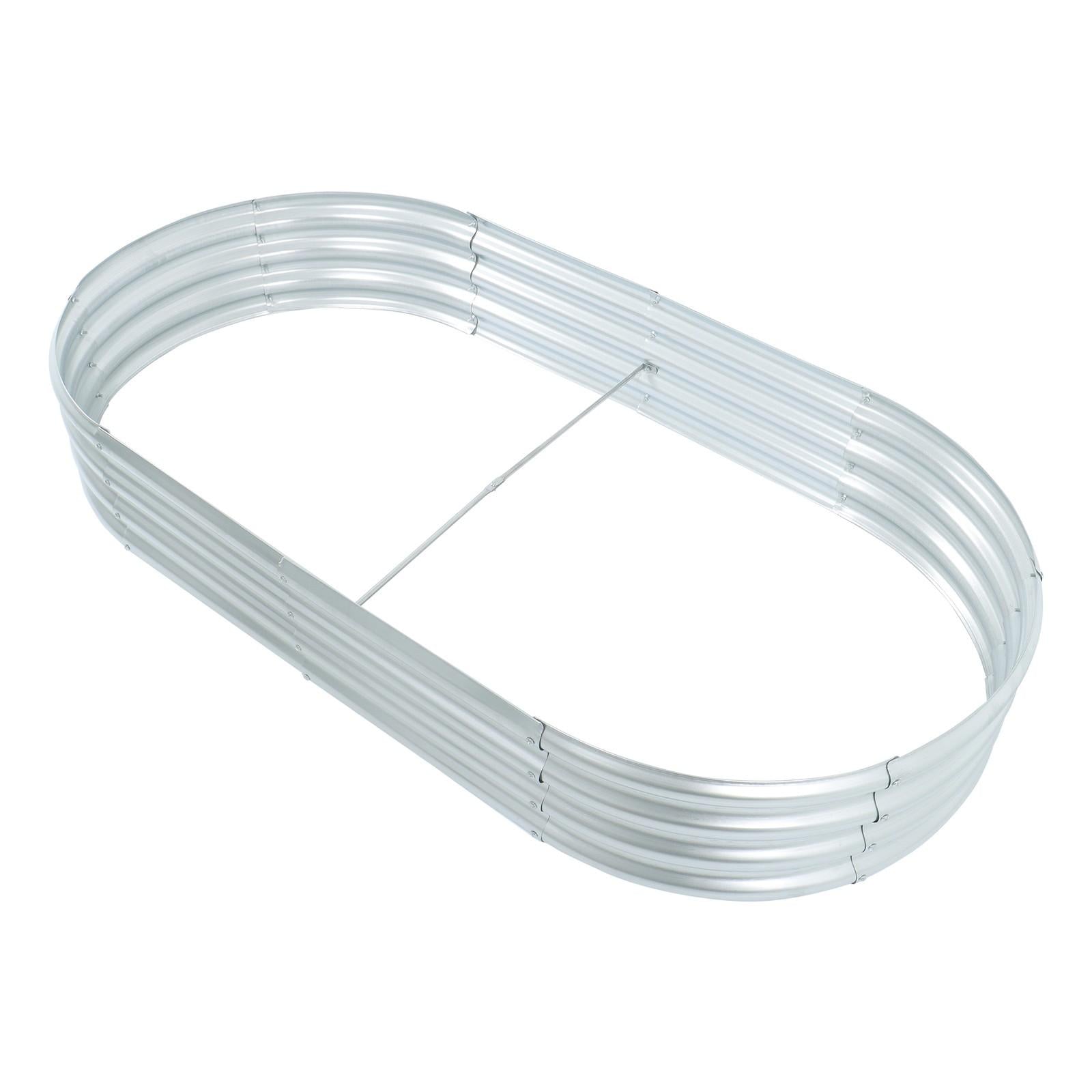 2 Pack 6×3×1 ft Galvanized Raised Garden Beds Outdoor Planter Boxes Metal Oval