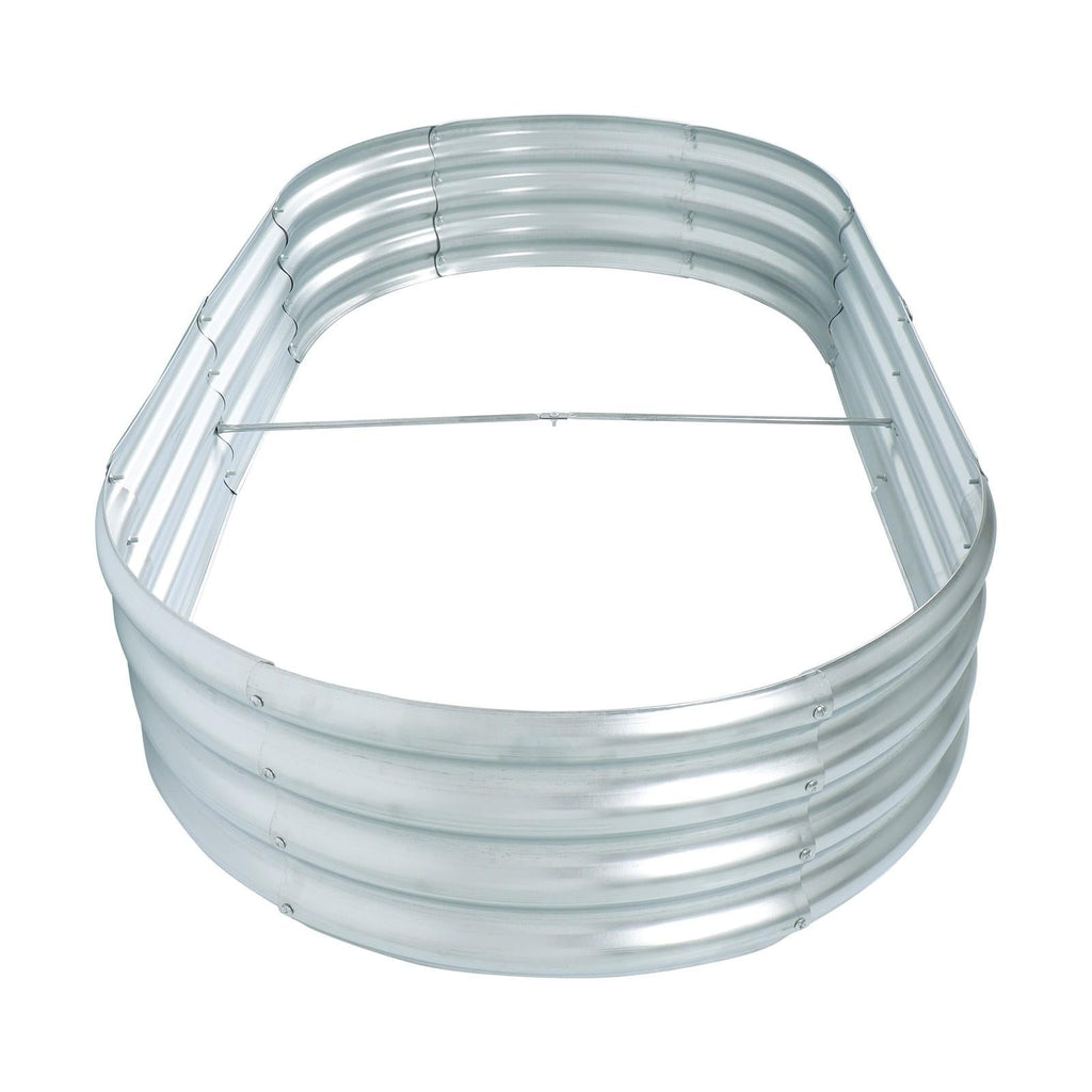 2 Pack 6×3×1 ft Galvanized Raised Garden Beds Outdoor Planter Boxes Metal Oval