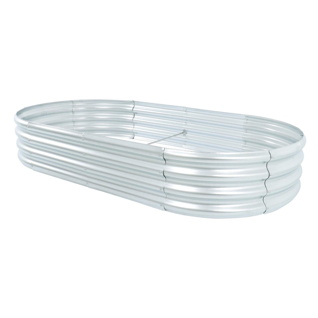 2 Pack 6×3×1 ft Galvanized Raised Garden Beds Outdoor Planter Boxes Metal Oval