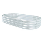 2 Pack 6×3×1 ft Galvanized Raised Garden Beds Outdoor Planter Boxes Metal Oval