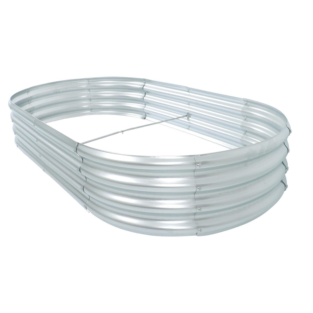 2 Pack 6×3×1 ft Galvanized Raised Garden Beds Outdoor Planter Boxes Metal Oval