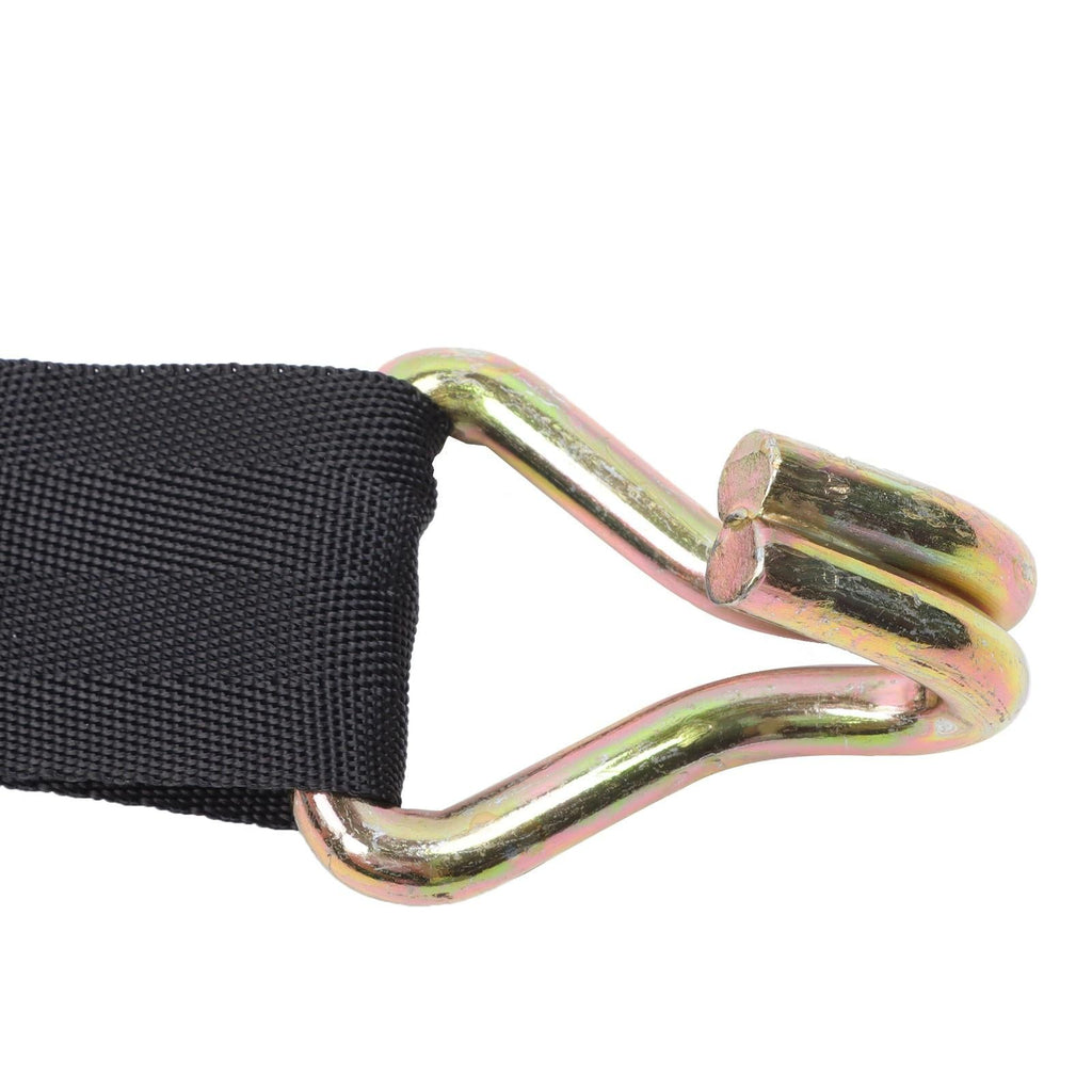 4 PCS 1.5 Inch x 7.5 FT 500LBS Load Retractable Ratchet Straps with J-Hooks