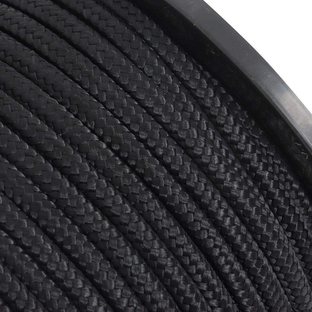 3/8 Inch Nylon Rope 250 Foot Spool 100% Nylon Solid Braid Rope Dyeable Black