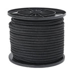 3/8 Inch Nylon Rope 250 Foot Spool 100% Nylon Solid Braid Rope Dyeable Black