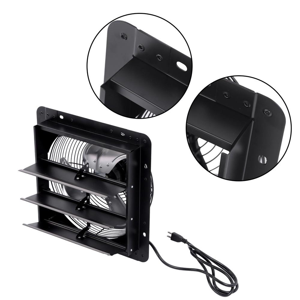 1600RPM Shop Exhaust Fan 12'' Shutter Exhaust Fan Speed Control Wall-Mount Attic