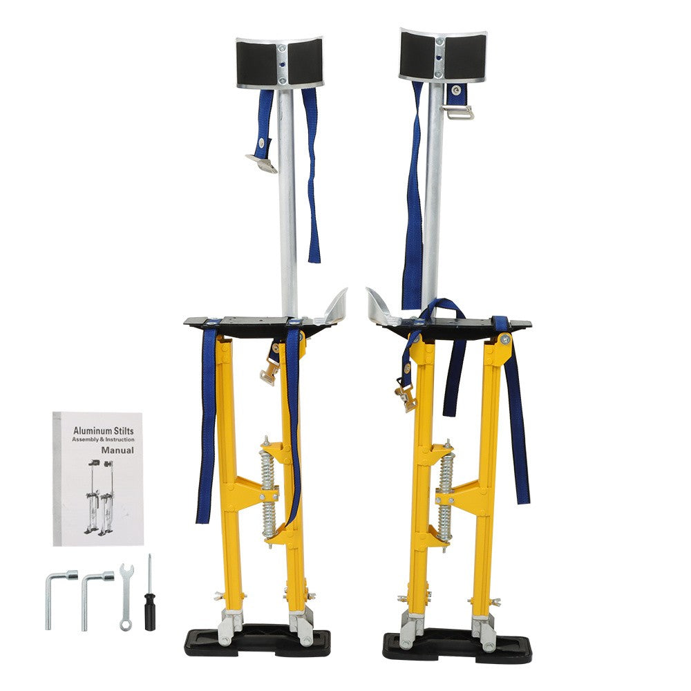 24" - 40" Adjustable Drywall Stilts Aluminum alloy construction Tool Yellow
