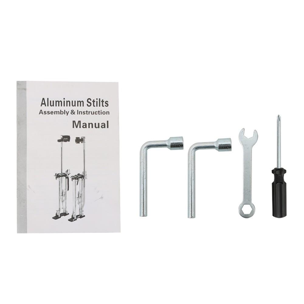 24" - 40" Adjustable Drywall Stilts Aluminum alloy construction Tool Yellow