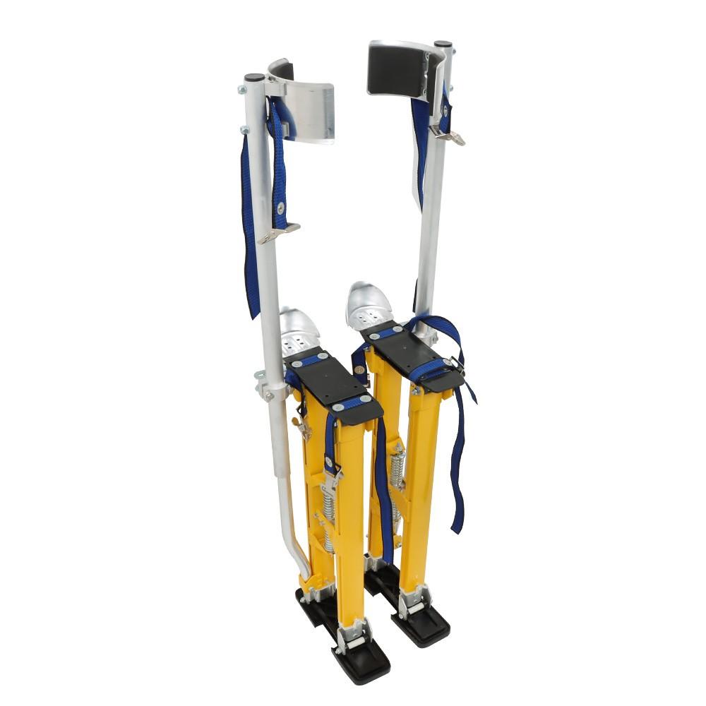 24" - 40" Adjustable Drywall Stilts Aluminum alloy construction Tool Yellow
