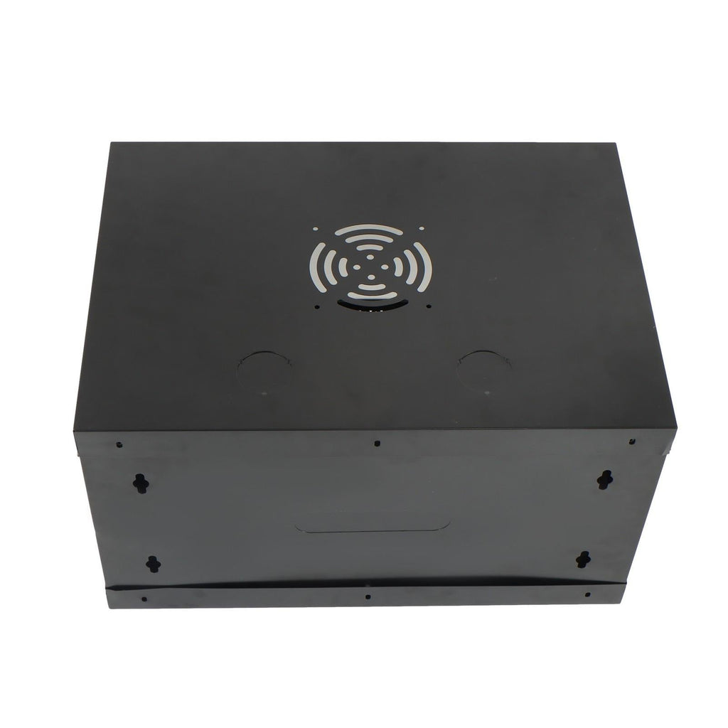 6U Wall Cabinet for Data Center, Office - 15.5" Deep, Secure Locking Glass Door