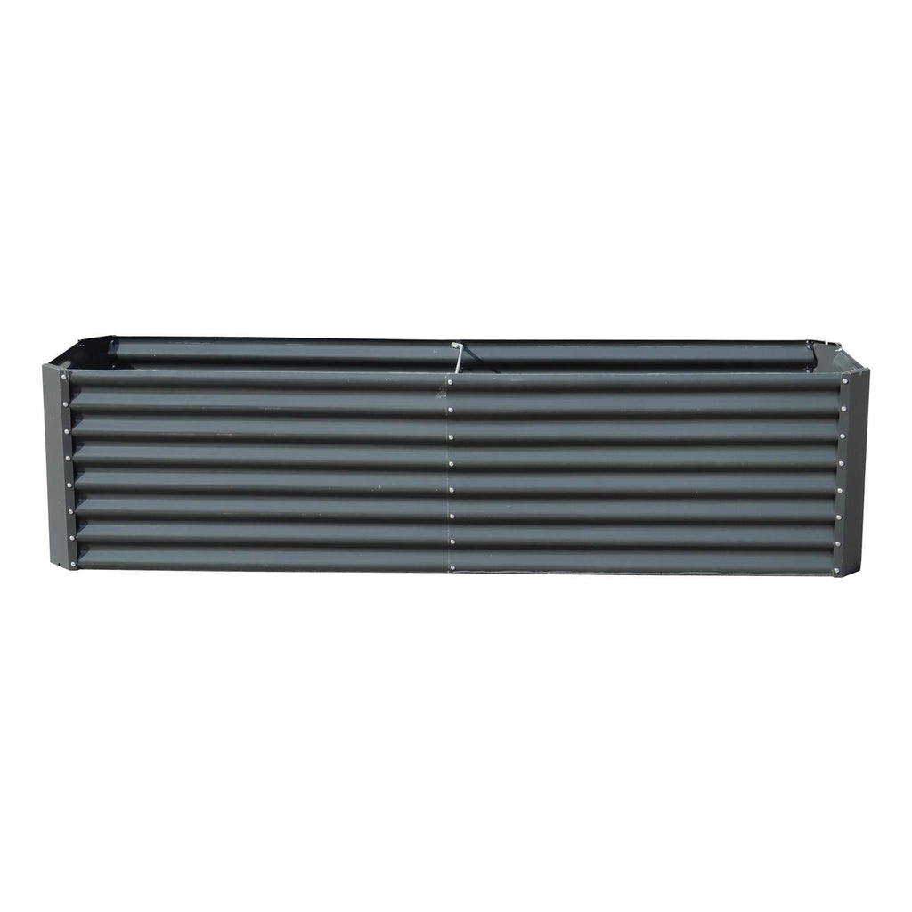 8x2x2 Ft Outdoor Metal Raised Garden Bed Deep Root Box Planter For Vegetables
