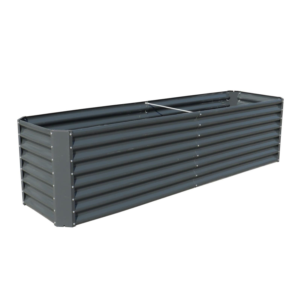 8x2x2 Ft Outdoor Metal Raised Garden Bed Deep Root Box Planter For Vegetables