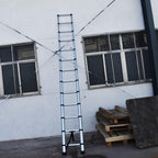 12.5FT Aluminum Extension Telescoping Heavy Duty Lightweight Step Ladder 330lbs