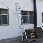 12.5FT Aluminum Extension Telescoping Heavy Duty Lightweight Step Ladder 330lbs