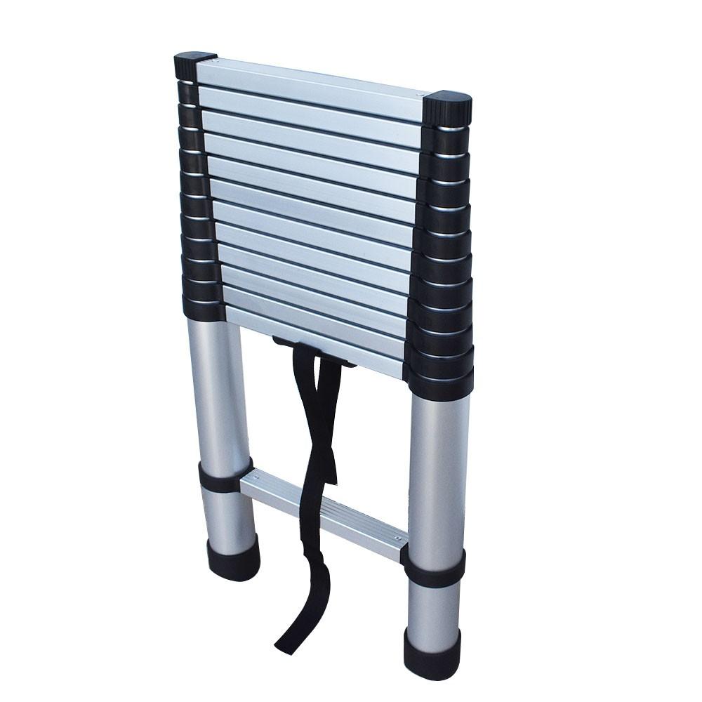 12.5FT Aluminum Extension Telescoping Heavy Duty Lightweight Step Ladder 330lbs
