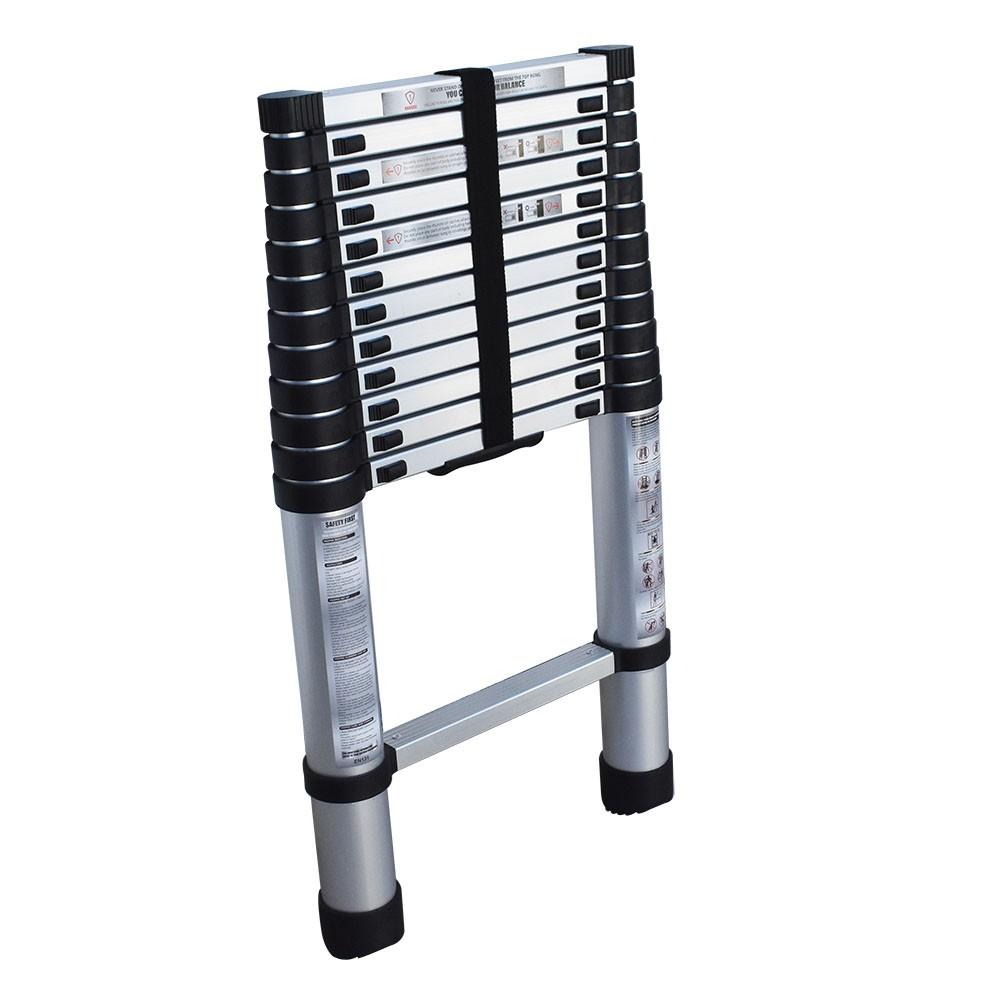 12.5FT Aluminum Extension Telescoping Heavy Duty Lightweight Step Ladder 330lbs