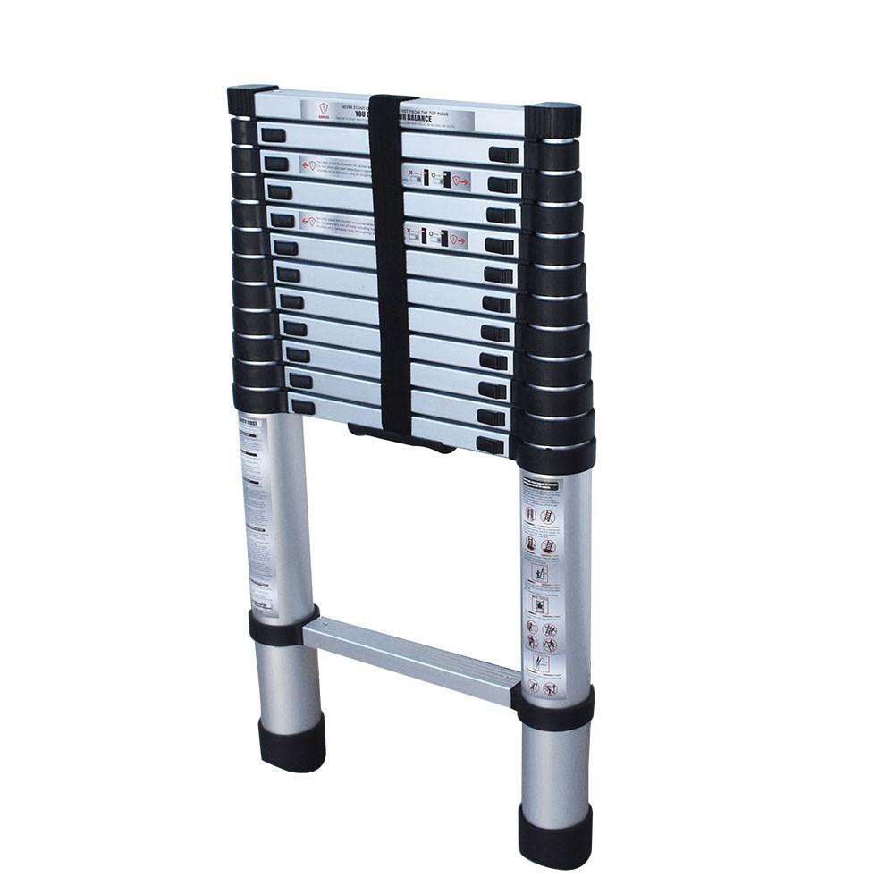 12.5FT Aluminum Extension Telescoping Heavy Duty Lightweight Step Ladder 330lbs