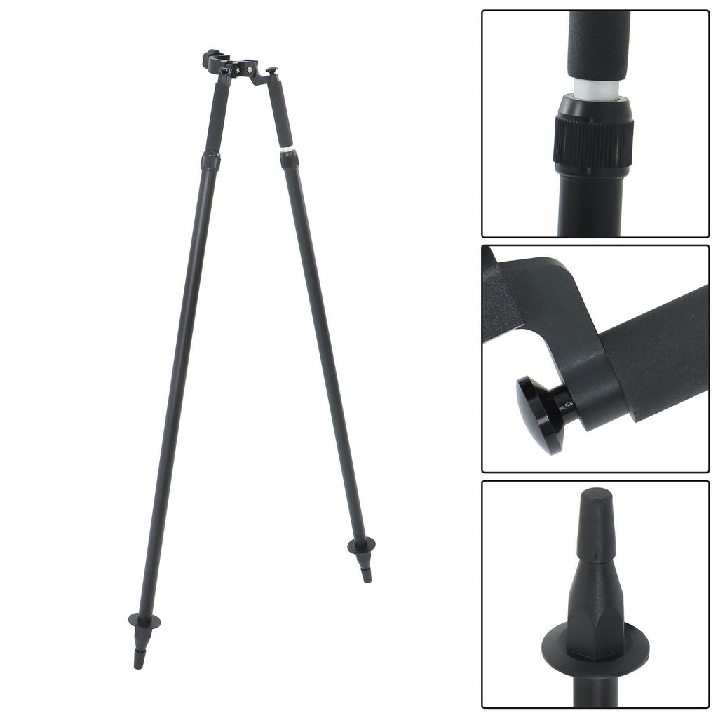 Quick-Setup Aluminum Bipod w/ Center Head for GPS Pole Survey