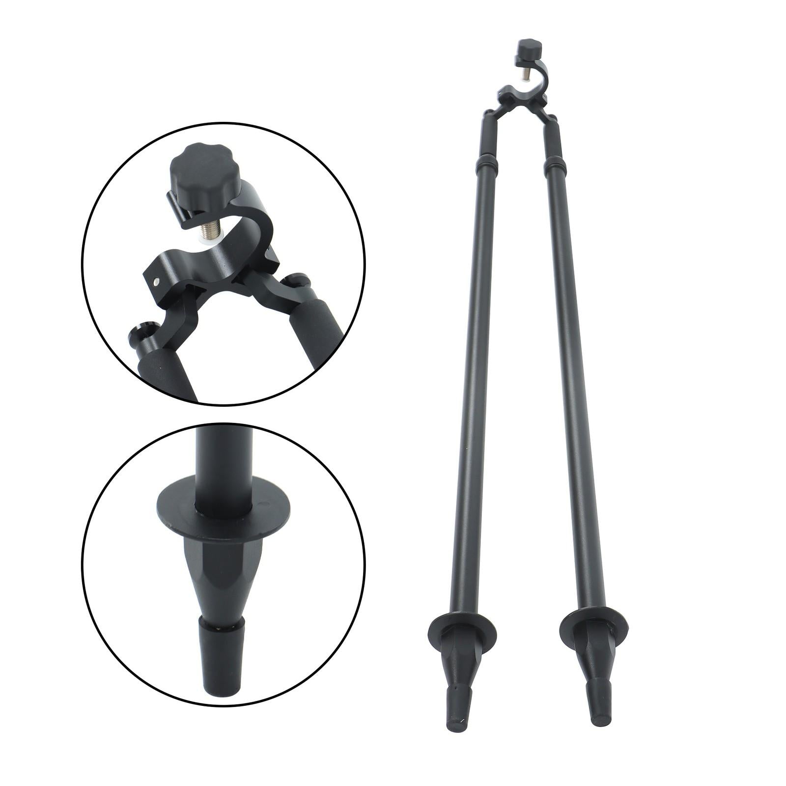 Quick-Setup Aluminum Bipod w/ Center Head for GPS Pole Survey