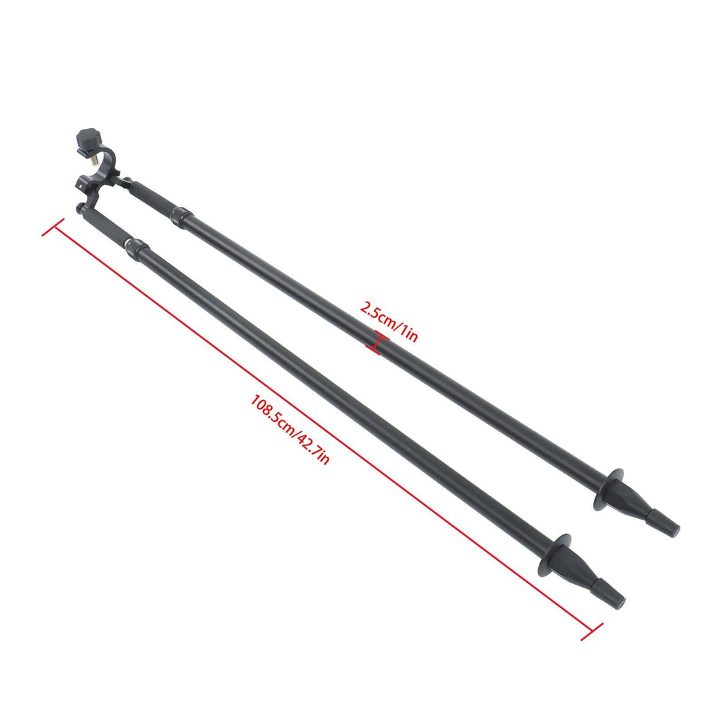 Quick-Setup Aluminum Bipod w/ Center Head for GPS Pole Survey