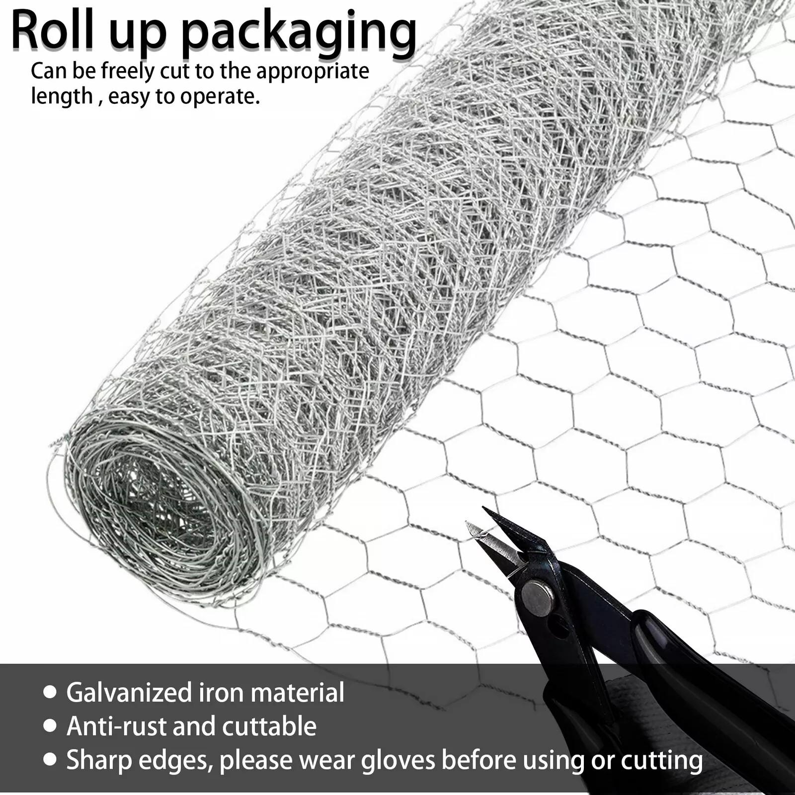 72" × 150' 2" Holes Galvanized Poultry Net - Metal Fencing / Chicken Wire