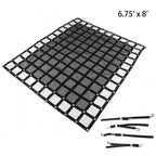 Heavy Duty Cargo Net 6.75' x 8' FT For Pickup Trucks W/Cam Buckles & S-Hooks
