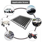 Heavy Duty Cargo Net 6.75' x 8' FT For Pickup Trucks W/Cam Buckles & S-Hooks