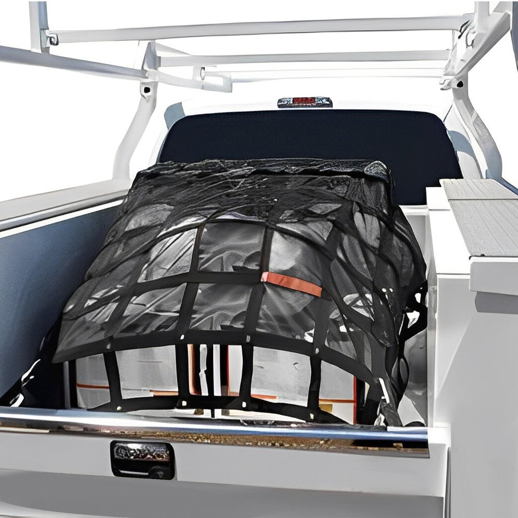 Heavy Duty Cargo Net 6.75' x 8' FT For Pickup Trucks W/Cam Buckles & S-Hooks