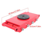 12T 26400Lbs 360° Heavy Duty Machinery Mover Machine Dolly Skate Roller Trolley