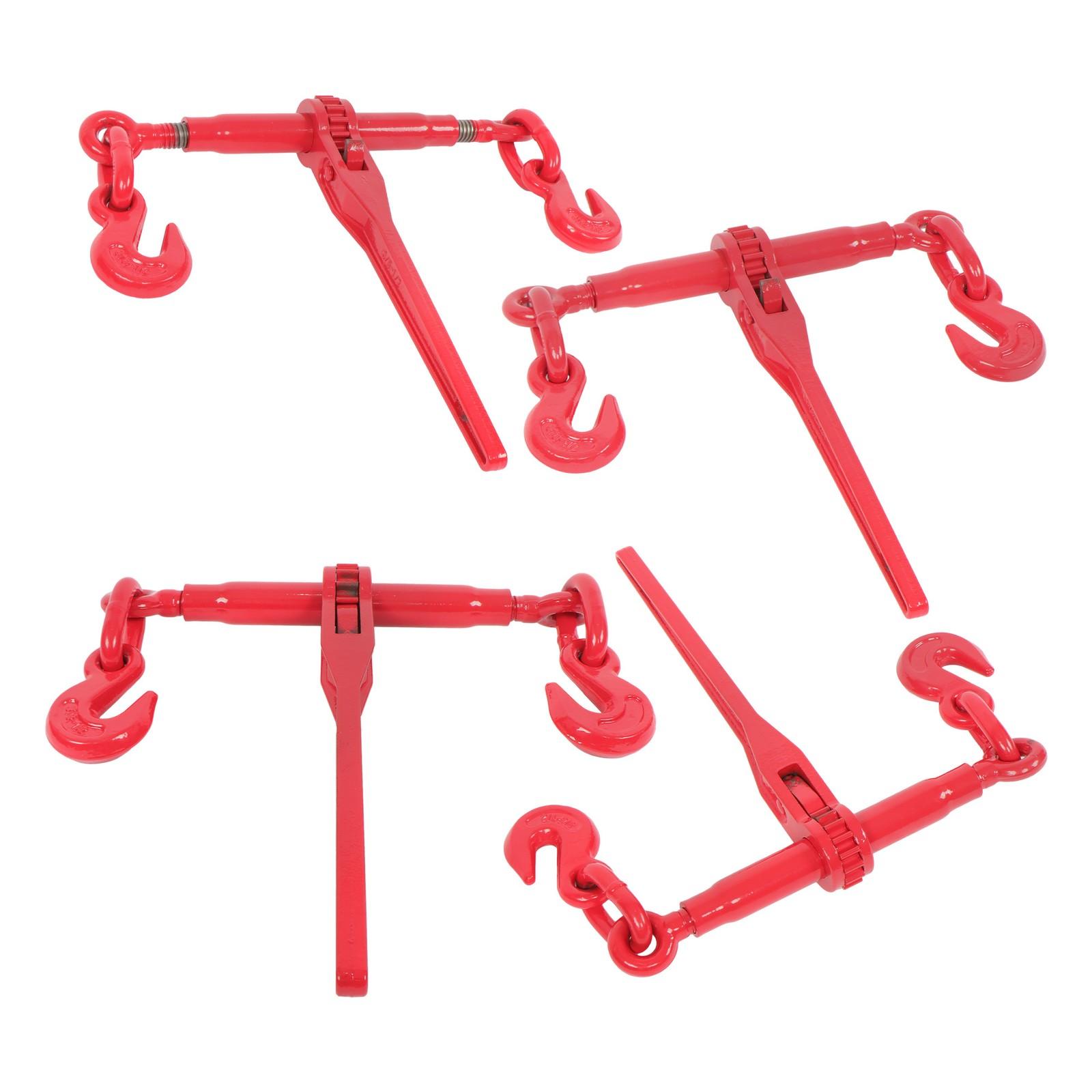 4PCS 9200lbs Load Binders Ratchet Chain Binders 3/8in-1/2in Width 24"-30"