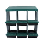 Chicken Nest Box 6 Hole Chicken Egg Metal Poultry Box Wall Mount Large Vent Hole