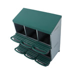 Chicken Nest Box 6 Hole Chicken Egg Metal Poultry Box Wall Mount Large Vent Hole