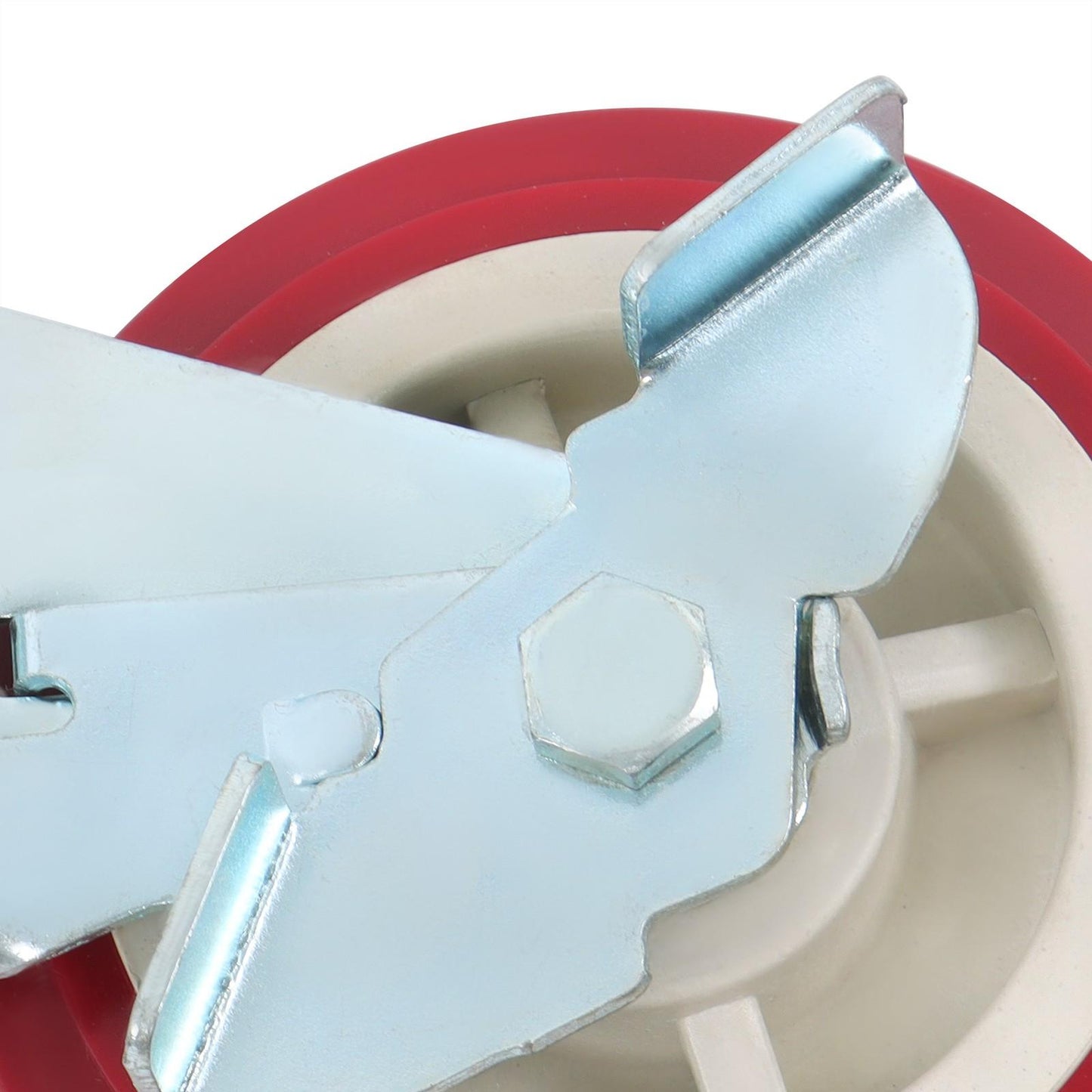 4 Pcs Heavy Duty Icon Caster Wheels 6" × 2" Swivel Caster Wheels W/ Side Brakes