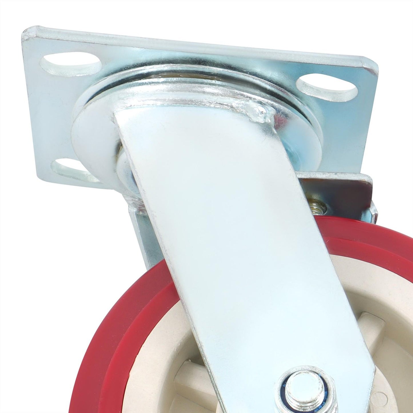 4 Pcs Heavy Duty Icon Caster Wheels 6" × 2" Swivel Caster Wheels W/ Side Brakes