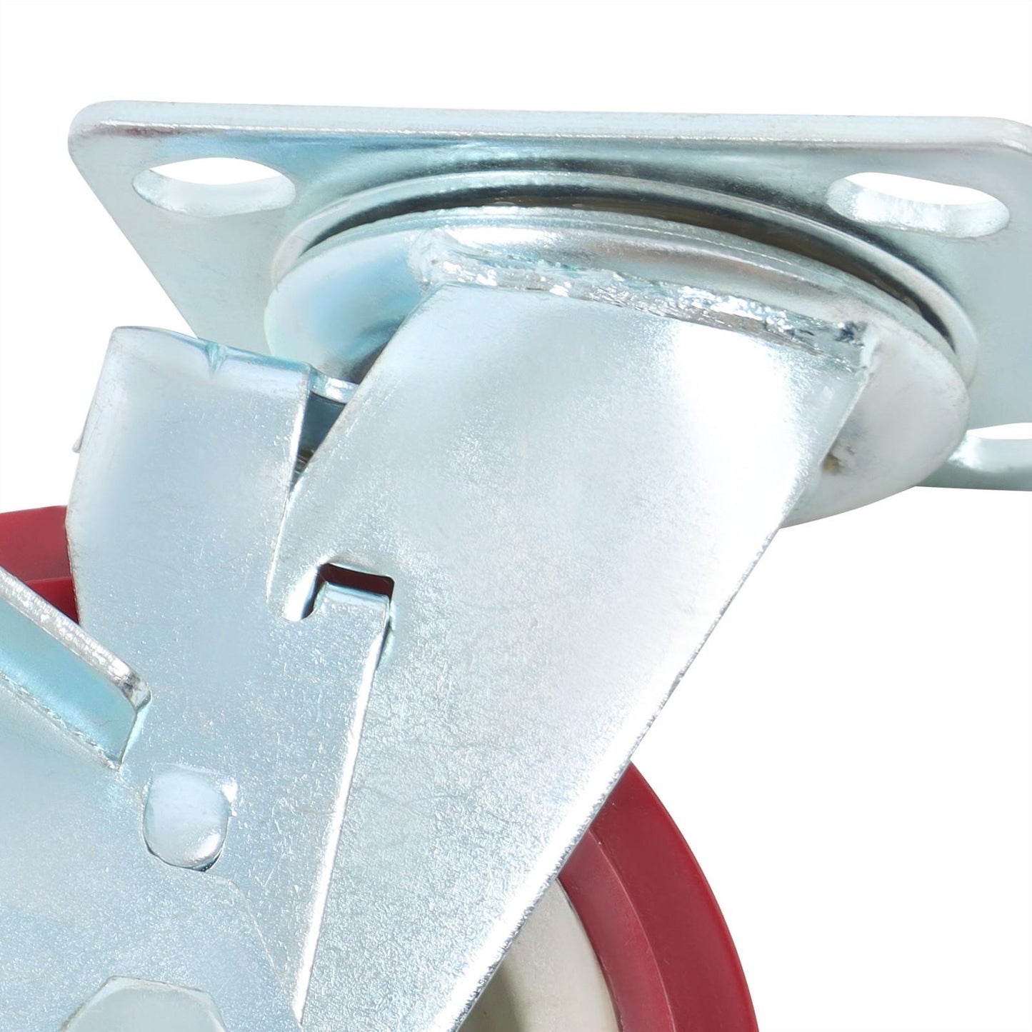 4 Pcs Heavy Duty Icon Caster Wheels 6" × 2" Swivel Caster Wheels W/ Side Brakes