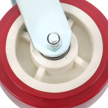 4 Pcs Heavy Duty Icon Caster Wheels 6" × 2" Swivel Caster Wheels W/ Side Brakes