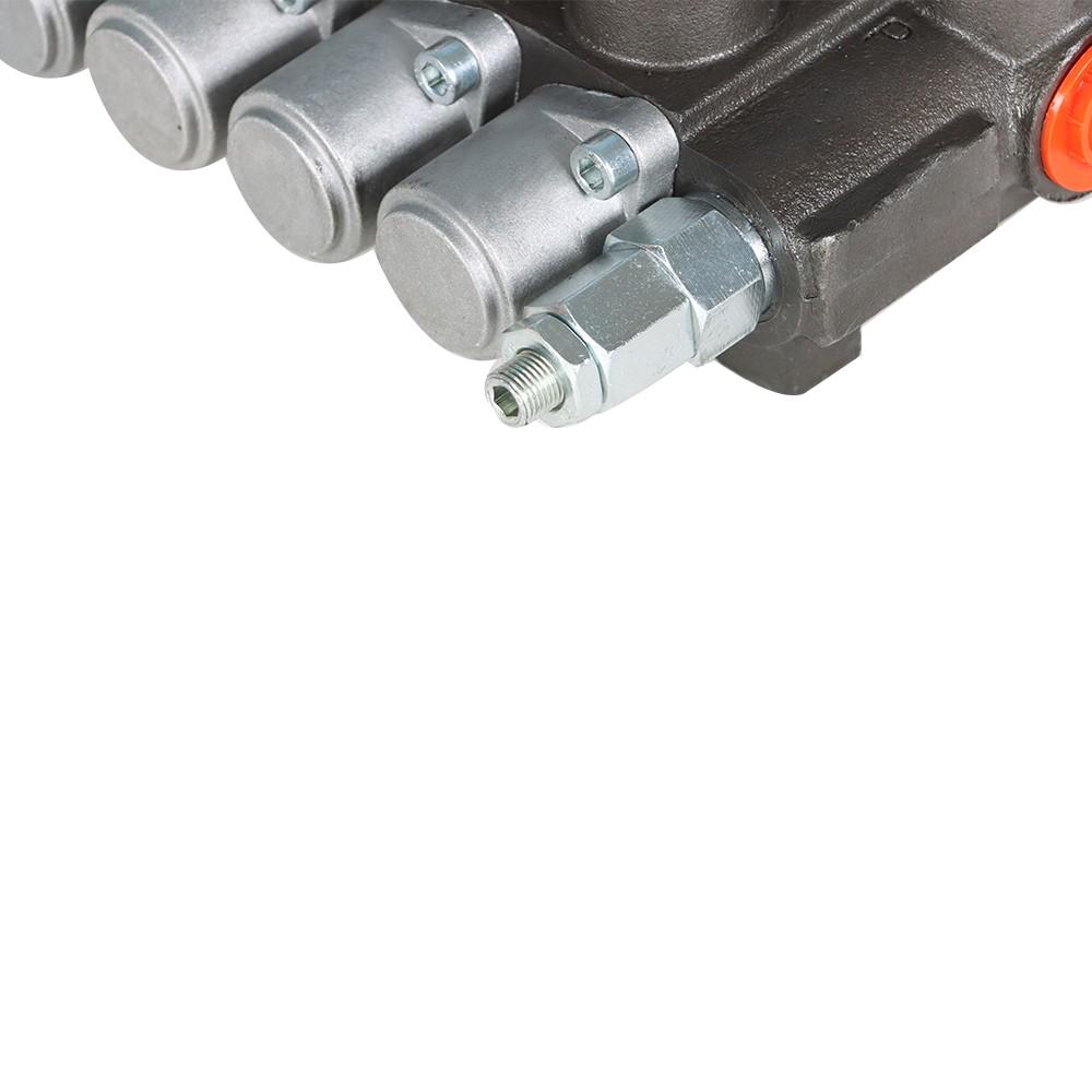 Hydraulic Directional Control Valve With 13 GPM 5 Spools 4-Way Tandem Center