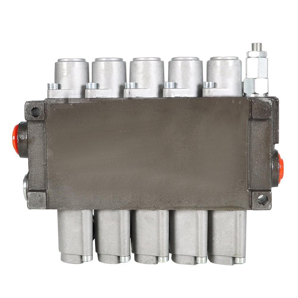 Hydraulic Directional Control Valve With 13 GPM 5 Spools 4-Way Tandem Center