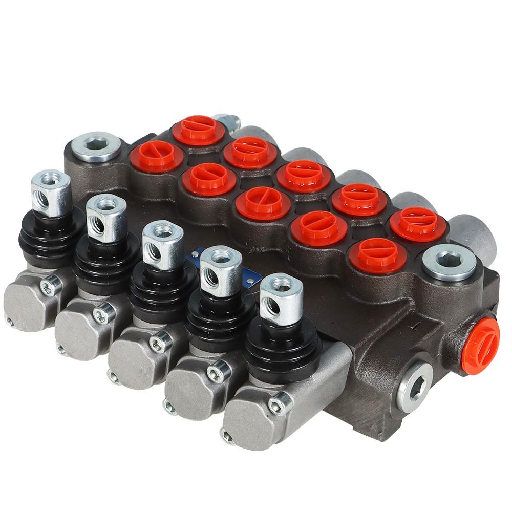 Hydraulic Directional Control Valve With 13GPM 5 Spools 4-Way Tandem Center