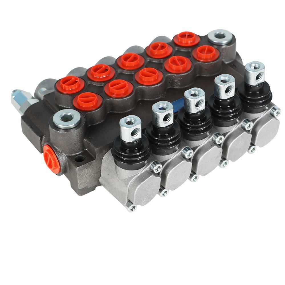 Hydraulic Directional Control Valve With 13GPM 5 Spools 4-Way Tandem Center