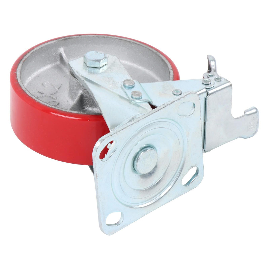 4 Pcs 6" × 2" Swivel Caster Wheels Industrial Casters (2 With Brakes, 2 Without)